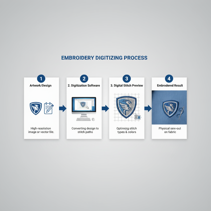 graphic showing digitizing process 